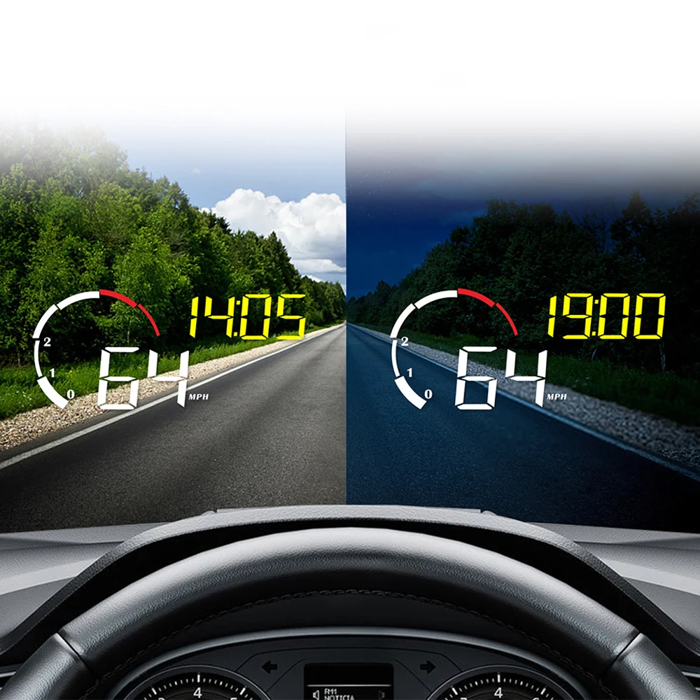 M10 светодиодный Автомобиль HUD на лобовое стекло Дисплей превышение скорости