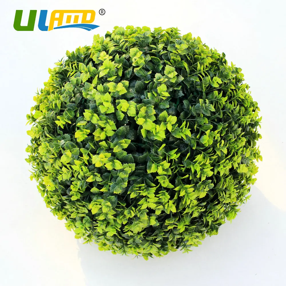 ULAND Artificial Boxwood Balls Plastic Plants Kissing Balls Faux