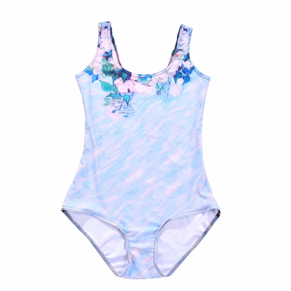2016 Top saleing Women Sexy SWIMSUIT Digital Painting Flowers Print