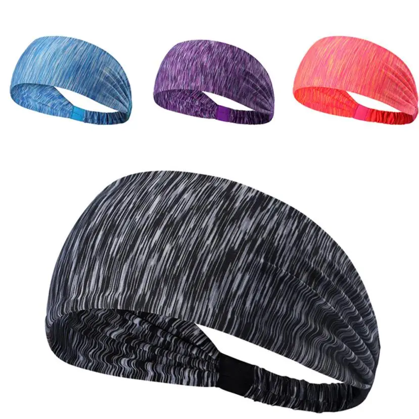 Stretchy Headbands Sports Breathable Fitness Antiperspirant Bands For Men Women 