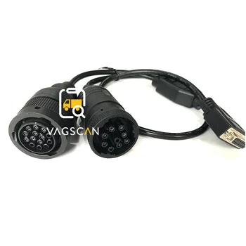 

9 pin + 14 pin connector cable for ET 3 Communication comm 3 excavator diagnostic adapter