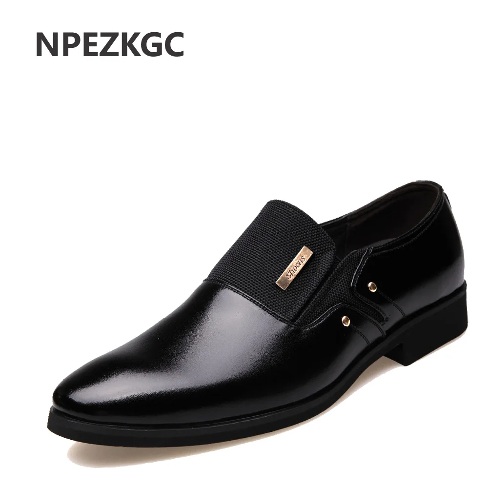 NPEZKGC Men Dress Shoes Slip-on Black Oxford Shoes For Men Flats Leather Fashion Men Shoes Breathable Comfortable Zapatos Hombre NPEZKGC Men Dress Shoes Slip-on Black Oxford Shoes For Men Flats Leather Fashion Men Shoes Breathable Comfortable Zapatos Hombre