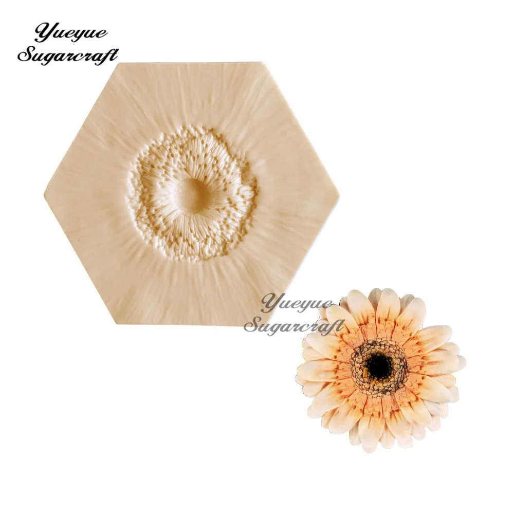 

Yueyue Sugarcraft sunflower Flower silicone cake mold fondant mold cake decorating tools chocolate gumpaste mould rubber mould