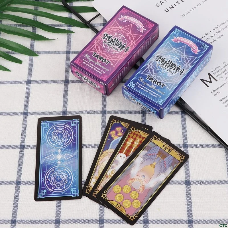 

Student Tarot Cards With Colorful Box Mysterious Divination Astrology Board Game