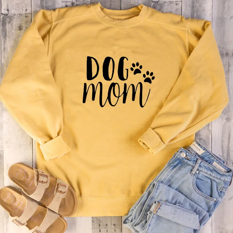 Dog-Mom-Women-s-Plus-Velvet-Fashionable-Long-Sleeve-Casual-Sweatshirt-Printing-Dog-Love-Kawaii-Sweatshirt
