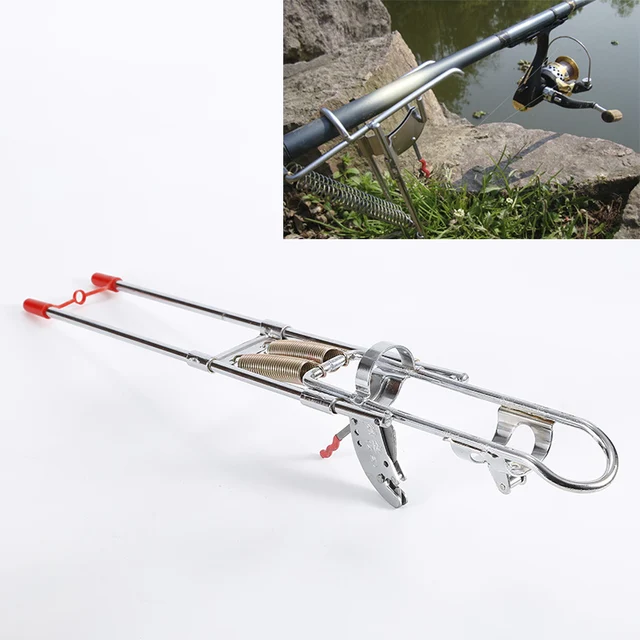 JOSHNESE Auto Lifting Stainless Steel Fishing Rod Holder Folding Tackle