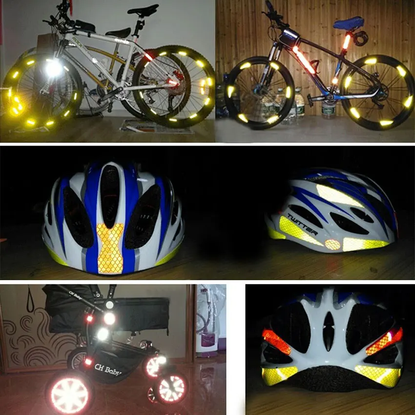 5cm 3 meter red Fluorescent Reflective Sticker Automobile luminous strip Car Truck Motorcycle Conspicuity Tape Roll