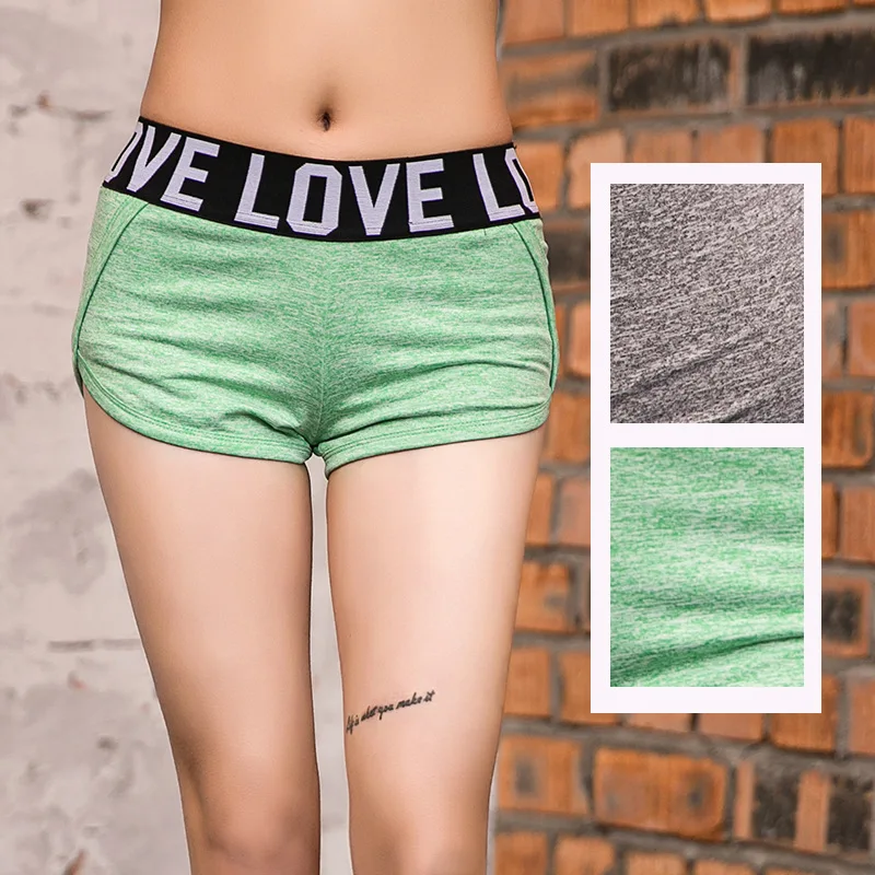 

2017 Women's new high-quality letters casual shorts tight-fitting street shorts sexy fashion comfortable LOVE cute shorts