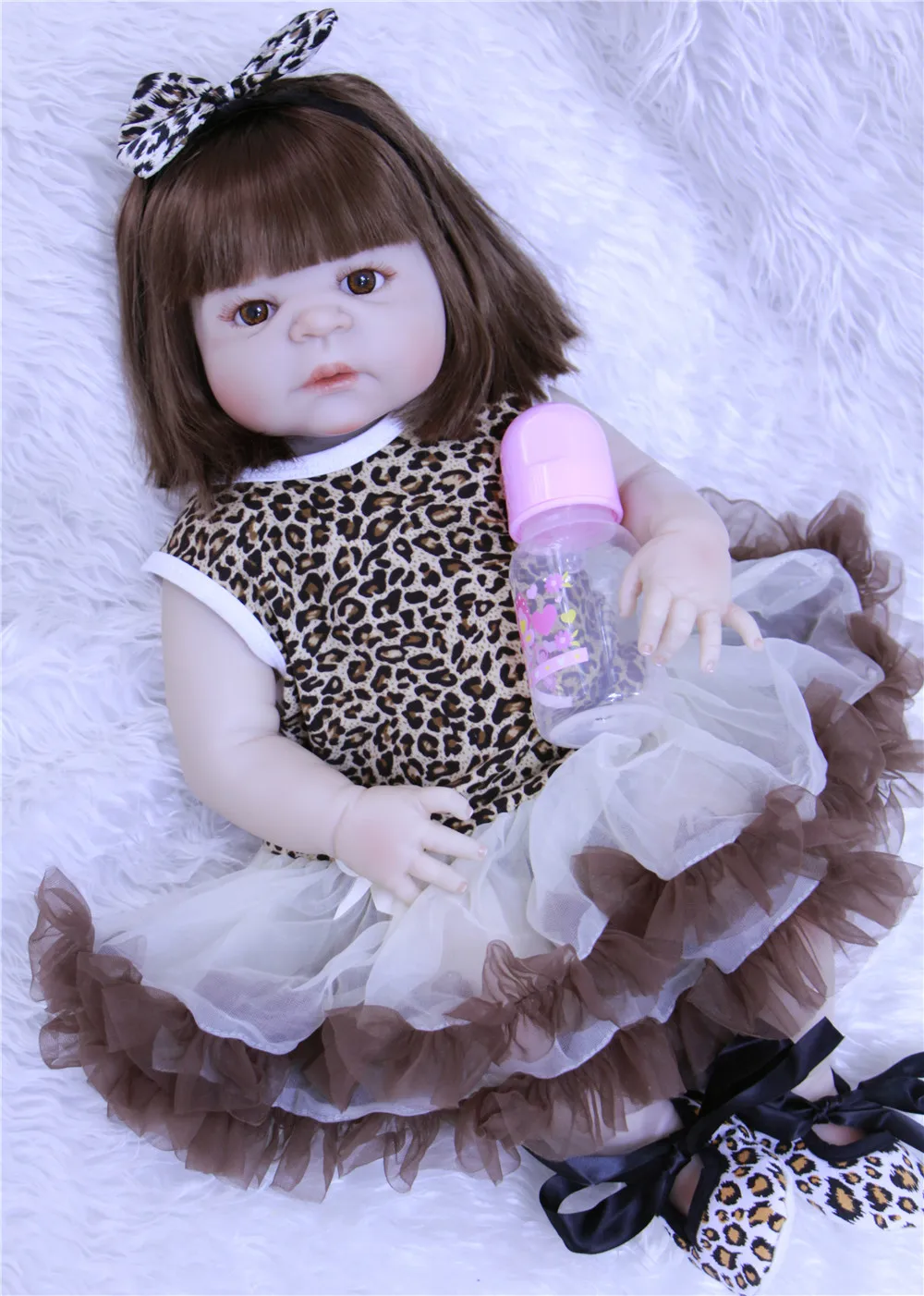 Bebes reborn NPK 23 "Девочка reborn Младенцы полный Силиконовый reborn baby dolls очаровательные игрушки для принцессы для детей подарок bonecas