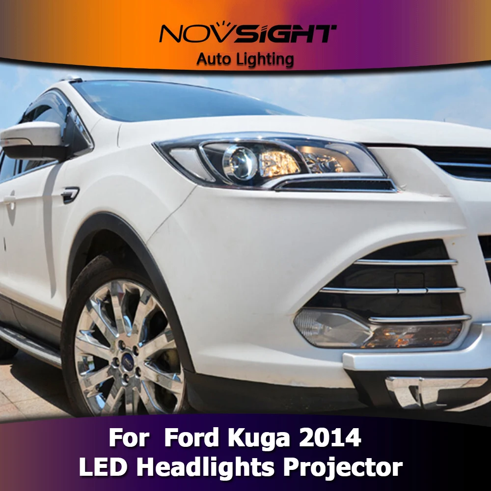 NOVSIGHT для Ford Kuga 2014 DRL светодиодные фары Дневные ходовые огни проектор ксеноновые