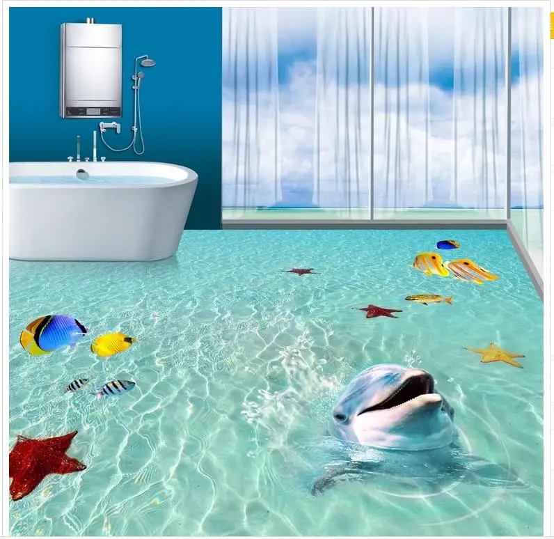 Buy Photo wallpaper mural floor ocean