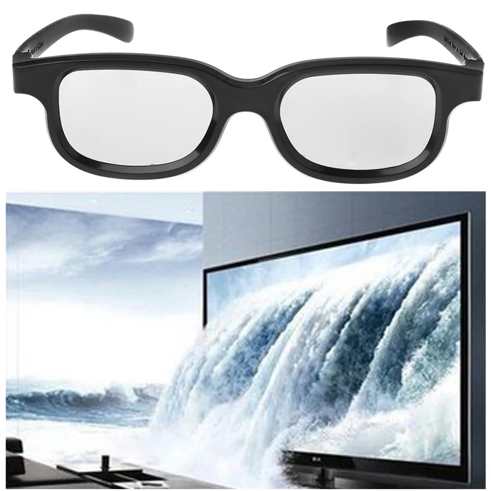 Круговые поляризованные Пассивные 3D стерео очки черные для 3D tv Real D IMAX Cinemas