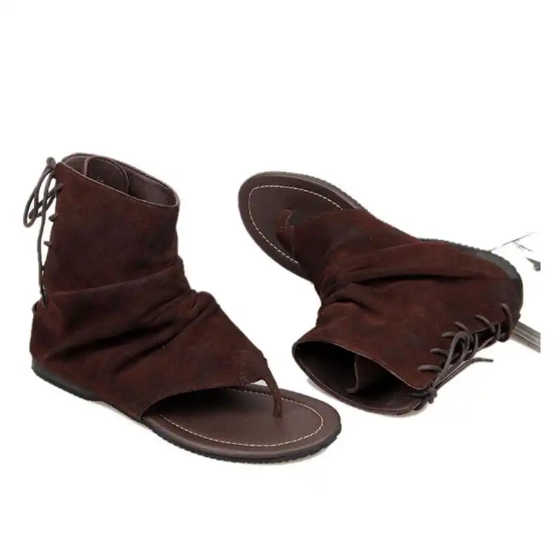 men's vintage lace up leather sandals