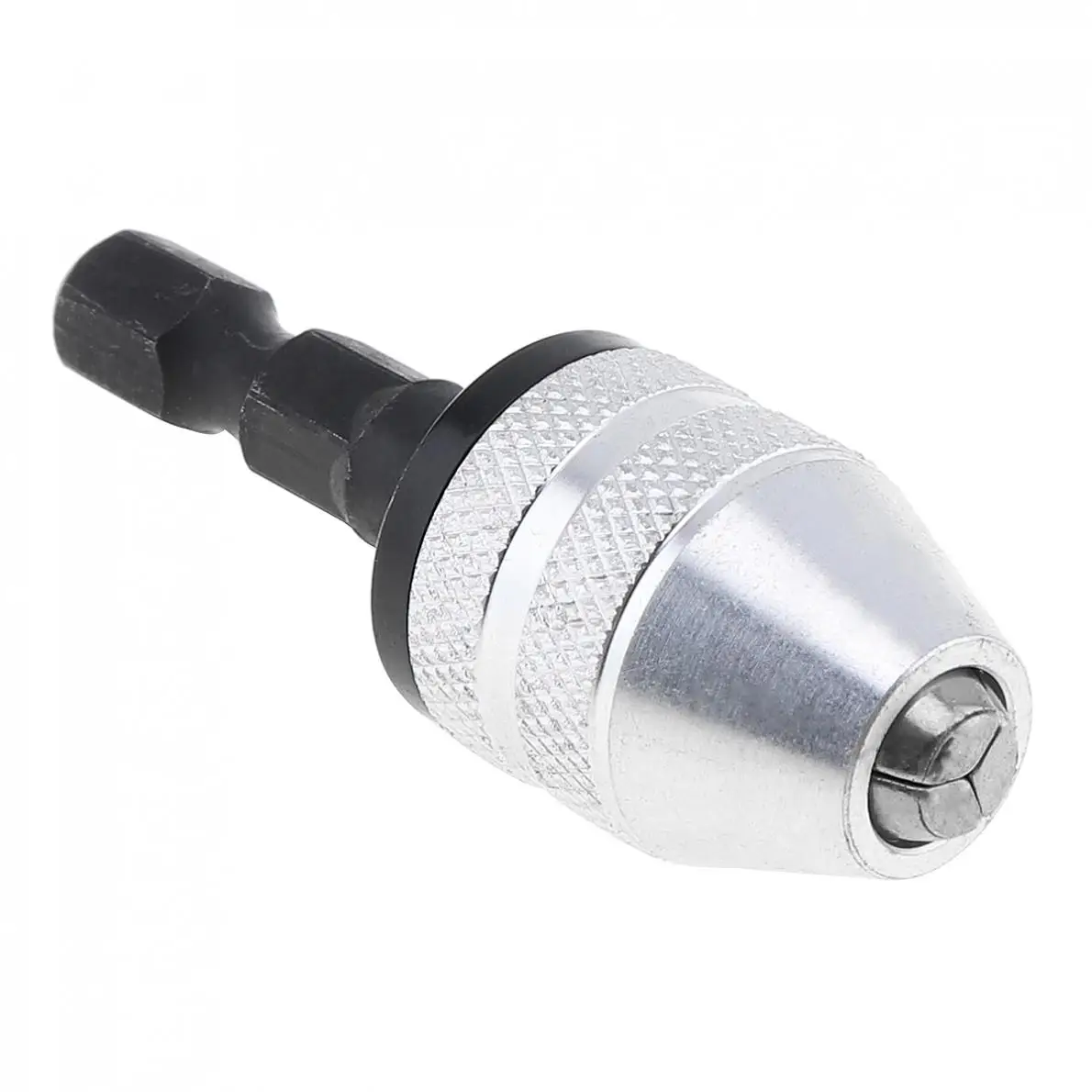 0.3-3.6mm Twist Drill Chuck Screwdriver Impact Driver Adapter with 1/4 Hex Shank and Three Claw for Electric Grinder