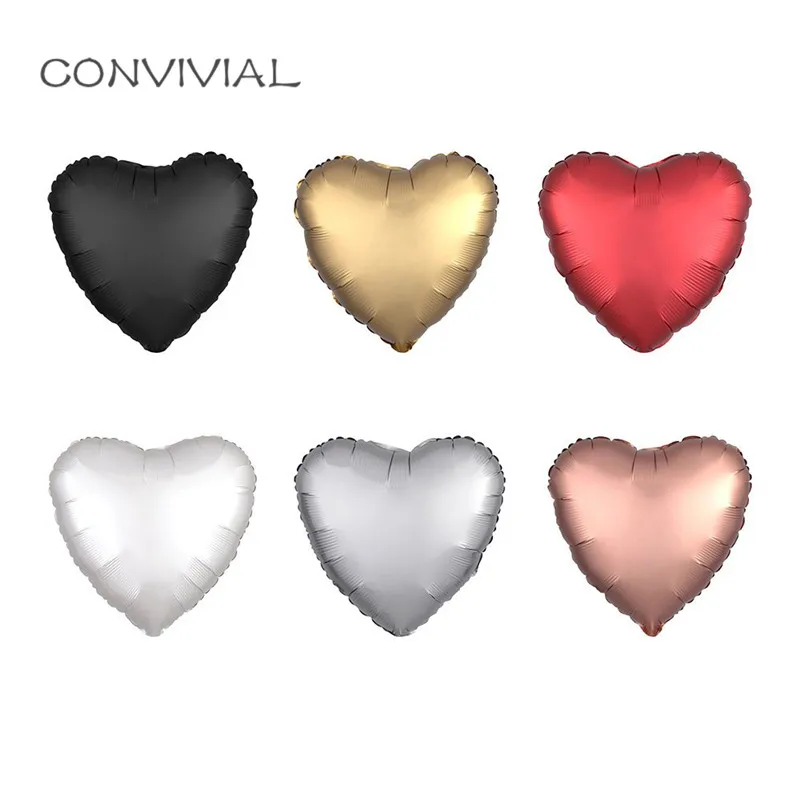 

Metal Heart Ballons 5Pcs Helium Rose Gold Party Wedding Decoration Happy Birthday Valentine's Day Baby Shower Boy Girls Globos