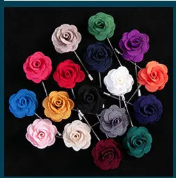 Портной Смит Soloid Цвет Цветок нагрудные булавки Повседневная мода ручной работы бутоньерка для костюма палочки-броши Высокое качество Мужские аксессуары