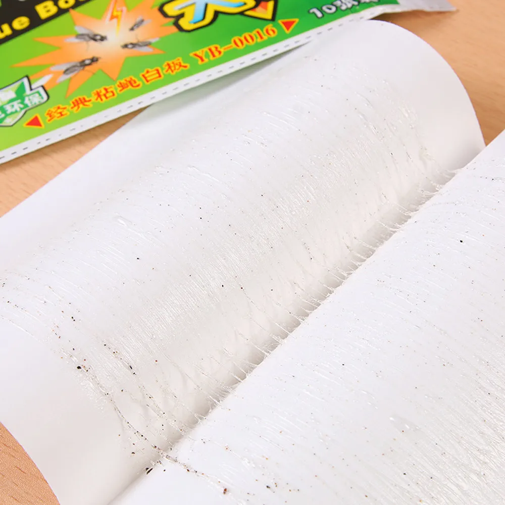 10 шт Rolls Sticky липкая бумага от мух устранить летит насекомых ошибки клеевая бумага муха мухи ловушка Catcher совета # ZH