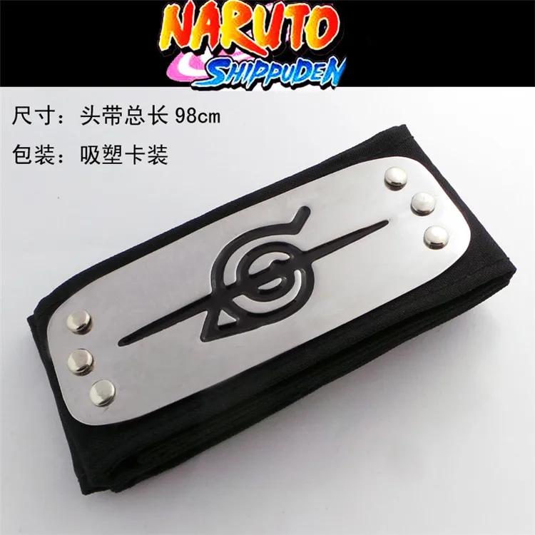 Аниме фигурки Наруто повязка на голову лист деревенский логотип Konoha Kakashi Akatsuki