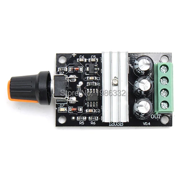 

WS16 DC 6V-28V 6V 9V 12V 24V 3A PWM Motor Speed Controller Varible Regulator Control Switch 1203B