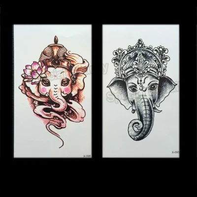 2015 new elephant couple tattoo body art paint for women flash