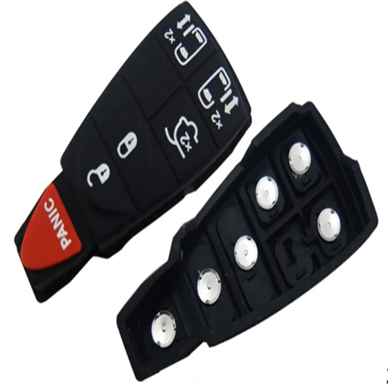 

DAKATU 5+1 Buton Replacement rubber pad for Chrysler Smart key shell 6 button