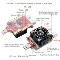 35w usb load electronic adjustable constant current aging resistor battery voltage capacity tester qualcomm qc2.0/3.0 voltmeter 1