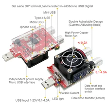 35w usb carga eletrônica ajustável corrente constante envelhecimento resistor bateria tensão capacidade tester qualcomm qc2.0/3.0 voltímetro