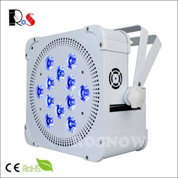 

2pcs/lot 2.4G Wireless DMX 12x18W high brightness LED Slimline uplight Battery powered Par for wedding