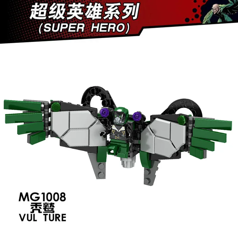 

Marvel Super Heroes Spider-Man Villains Action Figure Vulture Building Block Children Gift DIY Bricks Toys