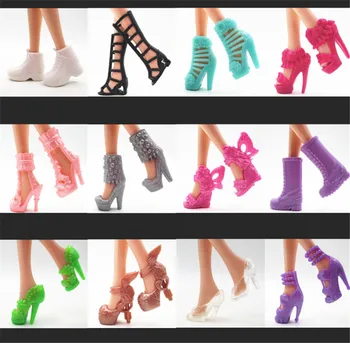 

12 Pairs Doll Shoes Cute Colorful Assorted Shoes Doll With Different Styles Baby Toy for Barbie