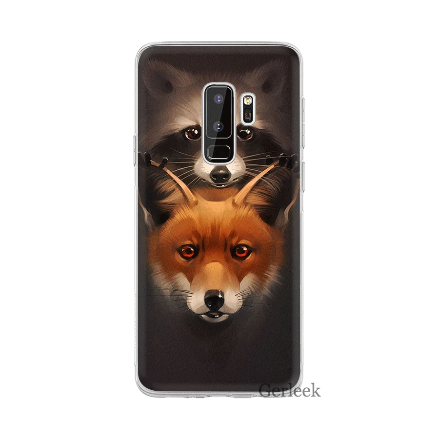 Desxz модный красный чехол с лисой енота для Samsung Galaxy S3 S4 S5 S6 S7 Edge S8 S9 S10 Plus