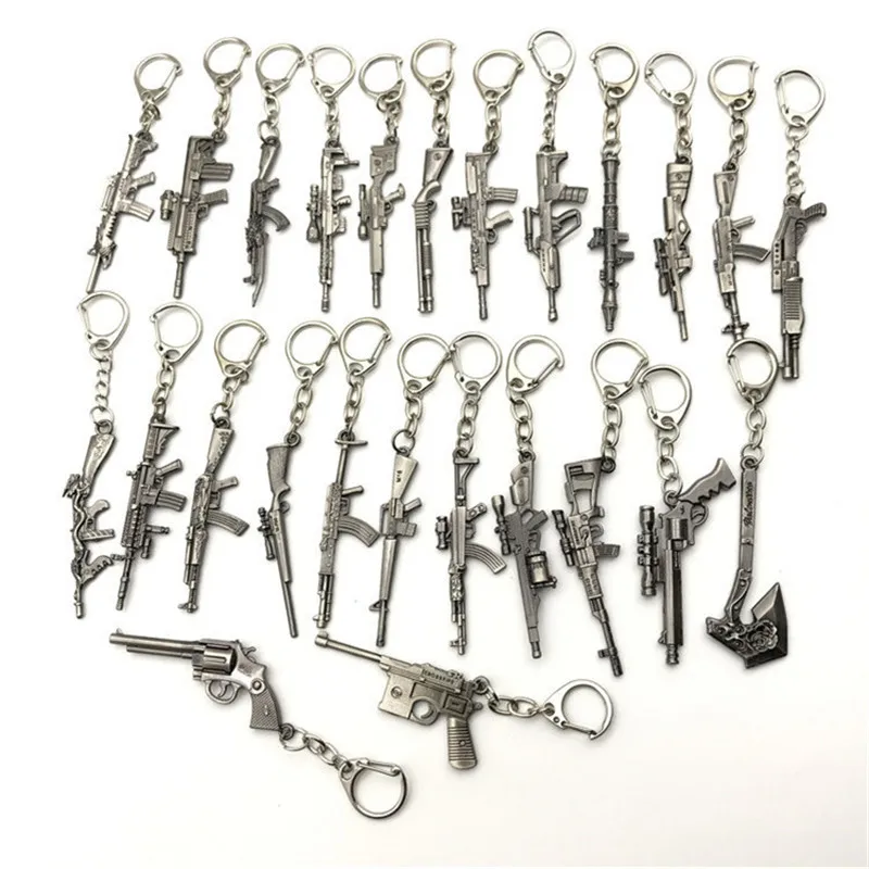 

Simulation Weapon Model Keychain Male Mini M4A1 AK47 Gun Key Chain Car Keyring AWP Rifle Sniper Cool Mens Jewelry 1PCS 2018 NEW
