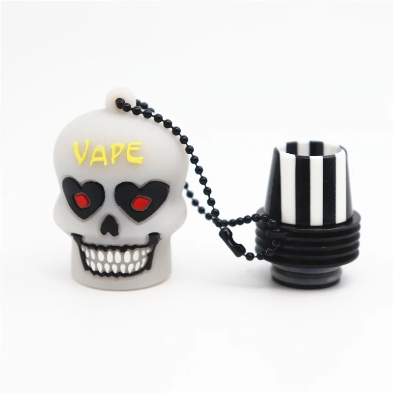 

810 Resin Drip Tip With skull silicone dust cap for TFV8 Big Baby/TFV12 Prince/ijust 3/ELLO Duro/Pharaoh Mini/Creed RTA