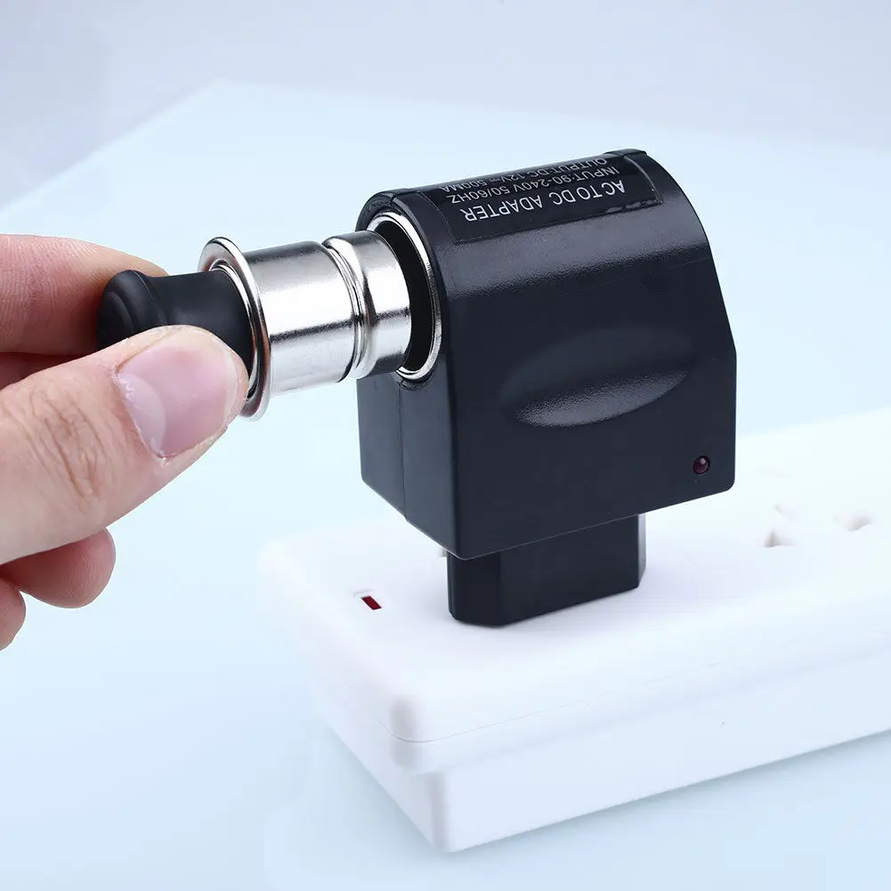 New 220V AC Plug To 12V DC Car Cigarette Lighter Converter Socket Adapter