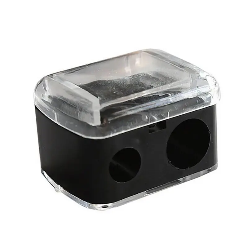 

Hot Double Holes Cosmetic Sharpener Pencil Sharpener For Cosmetic Brush/Eyeliner Pencil/Makeup Pencil Useful B6