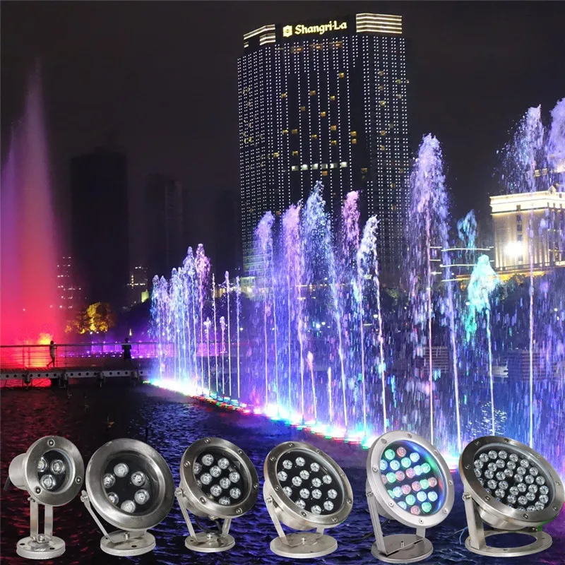 

RGB 36W Led Swimming Pool Light IP68 Waterproof 12V Outdoor Fountain Light Pool Light Water Fall Waterfall Fountain Pond Decor
