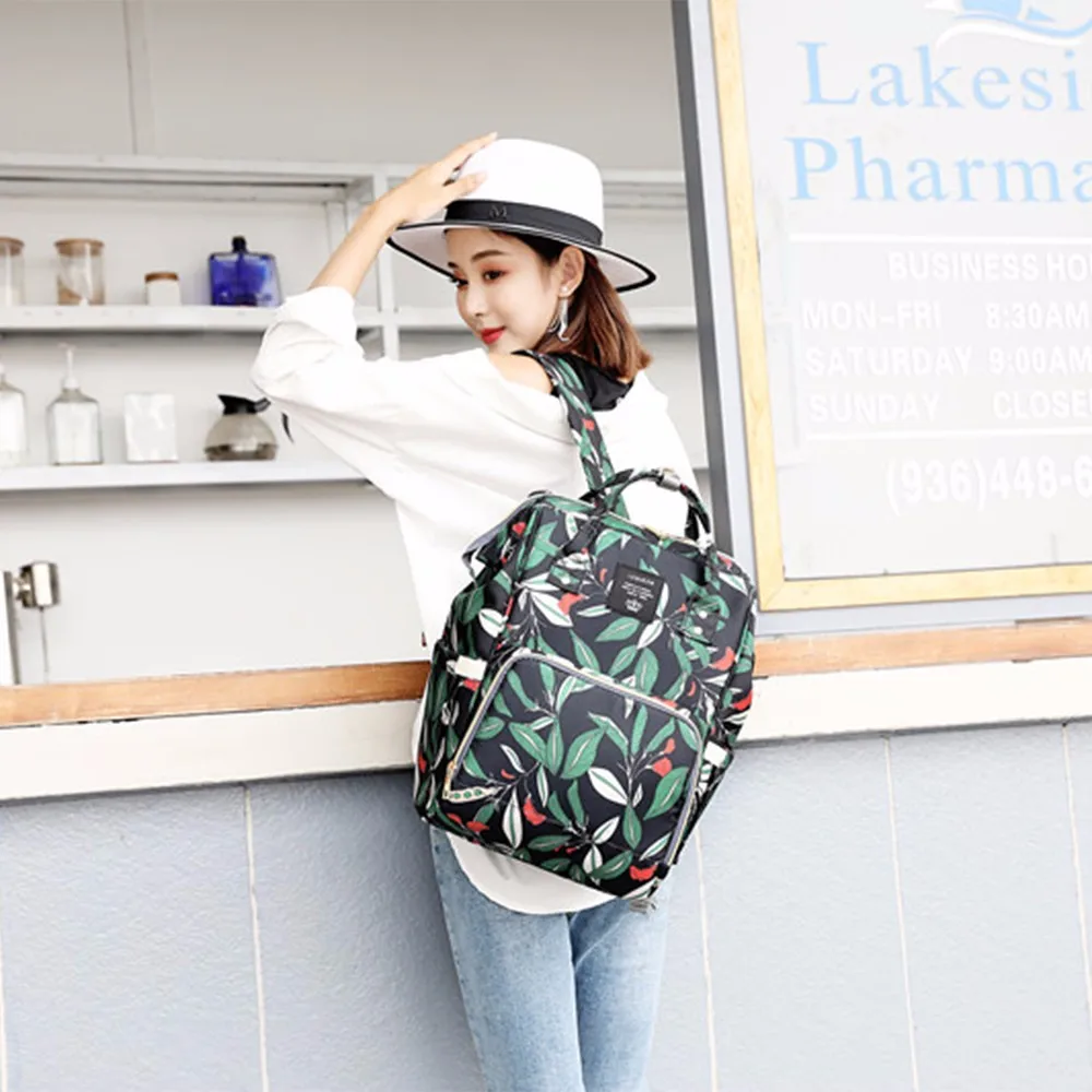 

LEQUEEN Diaper Bag backpack mommy bag Large Capacity Bag Bolsa Maternida Printed Bebe baby bag Waterproof Travel Backpack