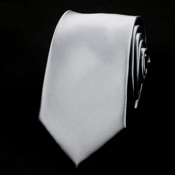 

High Quality 2016 Brand New Neckties Men's Faux Silk Tie Fashion Business Ties for Men 7CM Solid Color Neck Ties With Gift Box