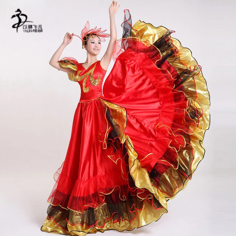 Платье для фламенко Женская юбочка испанское платье костюм|spanish dress costume|flamenco