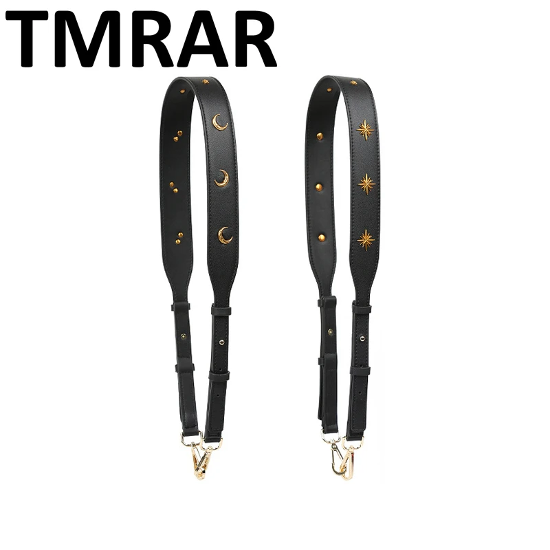 

2019 Fashion pu leather handbag strap with star moon sun adjusted bag strap chic bag necessary women shoulder bag belts qn338