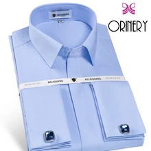 ORINERY Новое поступление французские мужские рубашки с запонками модный бренд с длинным рукавом Camisa Masculina платье рубашка Размер S-4XL