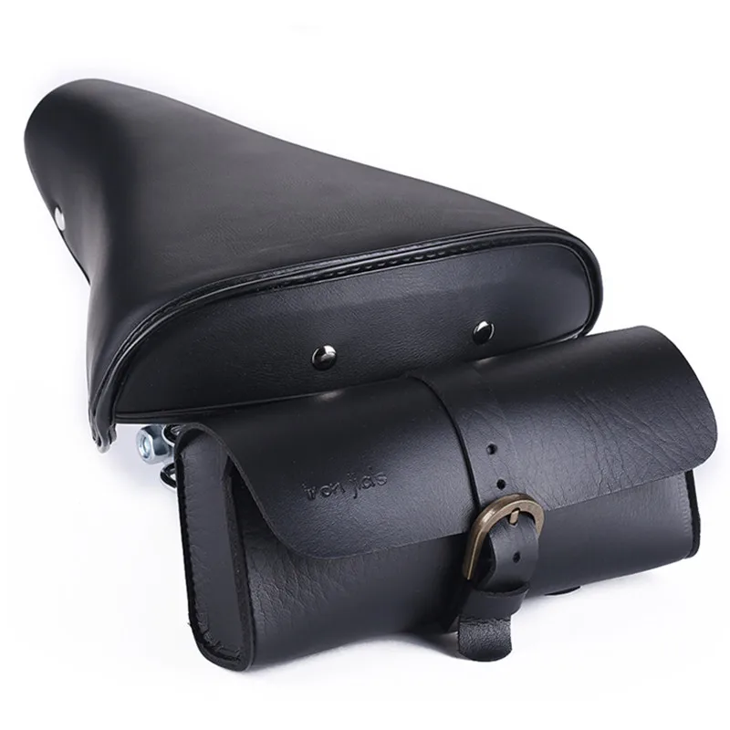 Bike Bags PU Vintage Tail Bag Bicycle Saddle Back Seat Tail Pouch Bags  Cycling Equipment Bicycle Accessories Bisiklet Aksesuar