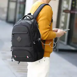 Открытый Универсальный USB заряжен сумка мужской компьютер рюкзак для отдыха для мужской рюкзак с буквами мужская сумка