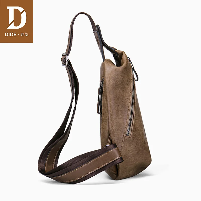 DIDE جلد الكتف أكياس للرجال عارضة خمر العلامة التجارية رجل رسول حقيبة للذكور الأعلى مقبض حقائب باد الأزياء الصدر حقيبة DIDE جلد الكتف أكياس للرجال عارضة خمر العلامة التجارية رجل رسول حقيبة للذكور الأعلى مقبض حقائب باد الأزياء الصدر حقيبة