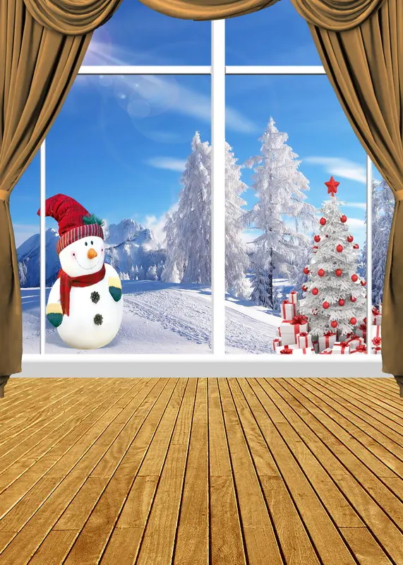 

8X12ft thin vinyl photography backgrounds Computer Printed children Christmas Photography backdrops for Photo studio