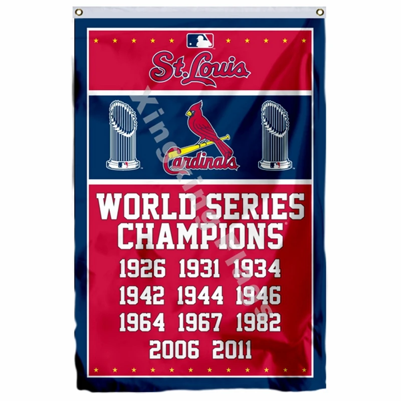 St Louis Cardinals World Series Champions Flag 3ft X 5ft Polyester MLB Banner Flying Size No.4 ...