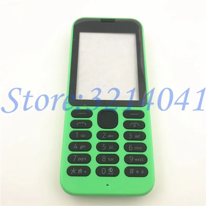 Пластиковый полный корпус для Nokia 215 полный корпус для мобильного телефона чехол+ английская клавиатура+ логотип