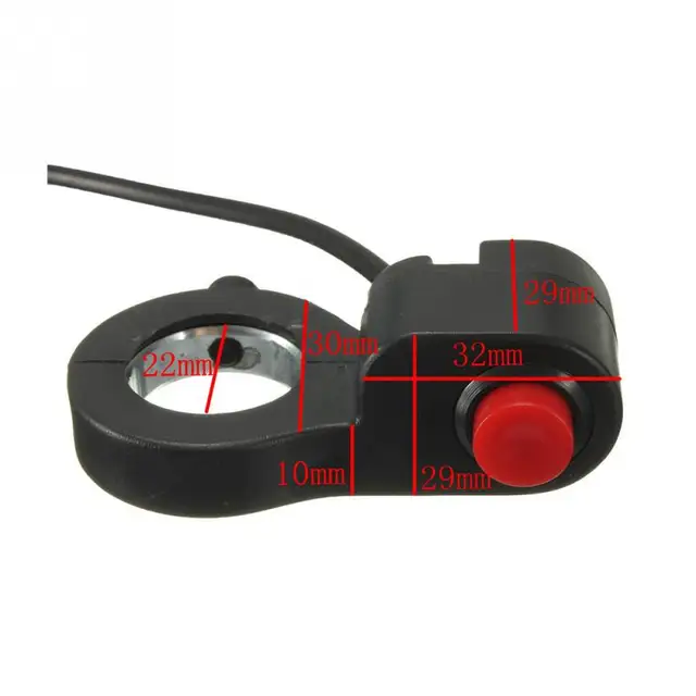 Motorcycle Handlebar Horn Switch 7/8” Universal Motor ATV E-Bike Horn Starter Kill Single Switch On Off Button