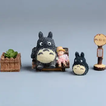 

Miyazaki Hayao Action Figure Studio Ghibli Anime My Neighbor TOTORO Resin Set Figures Kids Toys LOVE Model Figurine Doll