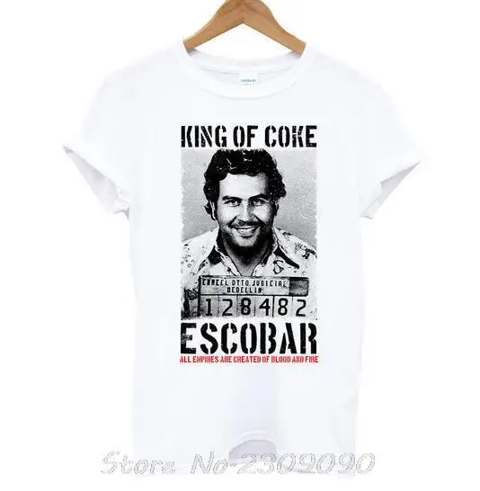 Мужская футболка в стиле хип хоп King Of Coke Pablo Escobar Narcos футболки Camisetas Joaquin Guzman El Chapo
